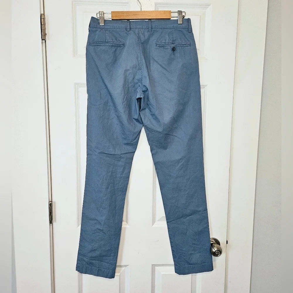 J.Crew Lightweight Straight-fit Khaki Slate Baltic Blue Pants Mens 30x33
